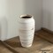Uniquewise Ceramic Stripe Vase Vintage Boho Decorative Piece for Pampas Grass Ideal for Living Room Coffee Table Mantle Shelf and Centerpieces Modern Farmhouse Decor & Occassion Gift, White